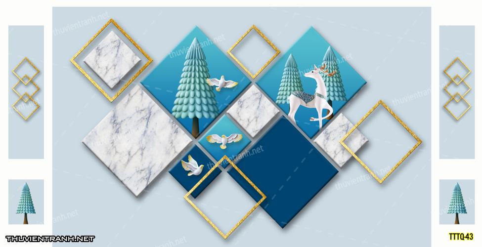 Tranh dán tường 3D trừu tượng- -TTTQ-43 - Kết quả tìm kiếm tranh tường